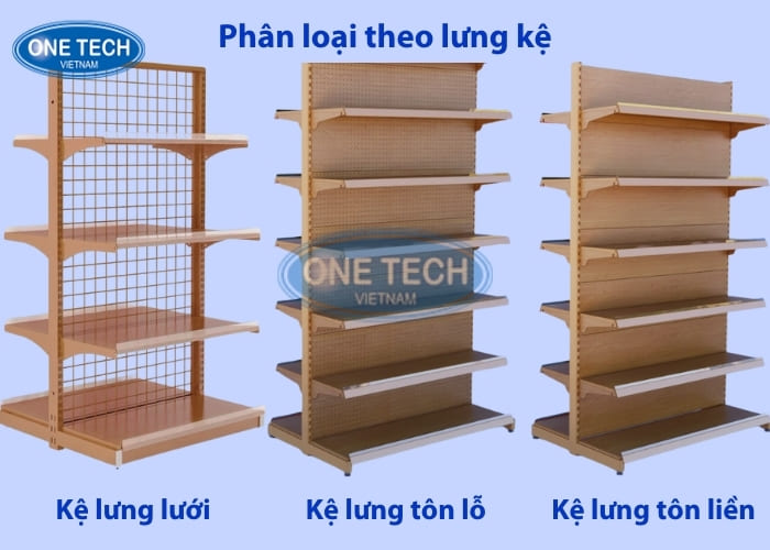 Phân loại kệ vân gỗ theo lưng kệ